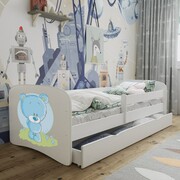 Łóżko dziecięce BABY DREAMS niebieski miś 140x70 KOCOT KIDS