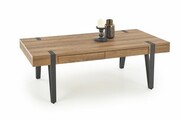 Ława TULUZA 120x55 orzech miodowy/czarny HALMAR