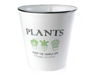 Osłonka metalowa PLANTS Ø 15x15cm biała MONDEX