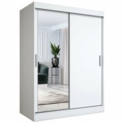 Szafa przesuwna MODUO COMFORT 150 biała mat z lustrem po lewej MKPOL