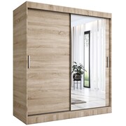 Szafa przesuwna MODUO COMFORT 180 dąb sonoma z lustrem po prawej MKPOL