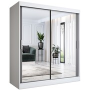 Szafa przesuwna MODUO COMFORT 180 biała mat/antracyt z dwoma lustrami MKPOL