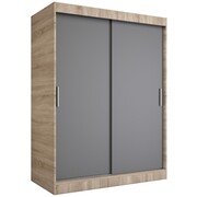 Szafa przesuwna MODUO COMFORT 150 dąb sonoma/antracyt gładka MKPOL