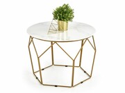 Ława MADISON 60x60 biały marmur/złota HALMAR