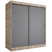 Szafa przesuwna MODUO COMFORT 180 dąb sonoma/antracyt gładka MKPOL