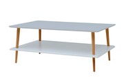 Ława KORO LOW 110x70 jasnoszara z półką RAGABA