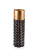 Wazon metalowy RORY ⌀18,5x60 cm czarny/złoty MONDEX