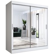 Szafa przesuwna MODUO COMFORT 180 biała mat z dwoma lustrami MKPOL