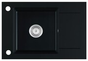 Zlewozmywak granitowy STEMA czarny HALMAR