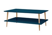 Ława KORO LOW 110x70 petrol blue z półką RAGABA