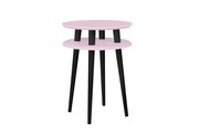 Stolik kawowy UFO HIGH 45x45 różowy/czarny RAGABA