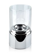 Świecznik szklany RITA ⌀9x16 cm srebrny MONDEX