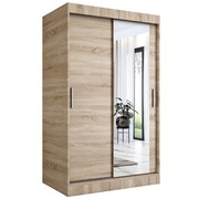 Szafa przesuwna MODUO COMFORT 120 dąb sonoma z lustrem po prawej MKPOL