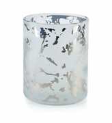 Świecznik szklany ODETTE SILVER ⌀10x12,5 cm biały/srebrny MONDEX