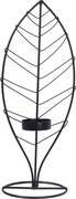 Świecznik metalowy LIŚĆ h29 cm czarny MONDEX