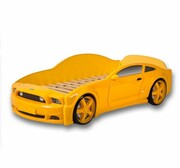 Łóżko LIGHT 3D 160x70 żółte samochód MEBELEV