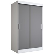 Szafa przesuwna MODUO COMFORT 120 biała mat/antracyt gładka MKPOL