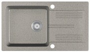Zlewozmywak granitowy LANEO szary HALMAR