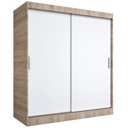 Szafa przesuwna MODUO COMFORT 180 dąb sonoma/biała mat gładka MKPOL