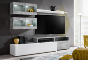 Meblościanka LIGHT biały mat/atelier ASM Meble