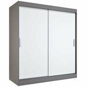 Szafa przesuwna MODUO COMFORT 180 antracyt/biała mat gładka MKPOL