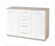 Komoda LIMA KM-4 dąb sonoma/biała HALMAR