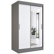 Szafa przesuwna MODUO COMFORT 120 antracyt/biała mat z lustrem po prawej MKPOL