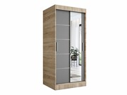 Szafa przesuwna MODUO COMFORT 2 90 dąb sonoma/antracyt z lustrem MKPOL