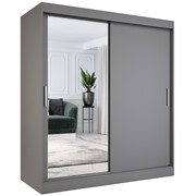 Szafa przesuwna MODUO COMFORT 180 antracyt z lustrem po lewej MKPOL