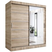 Szafa przesuwna MODUO COMFORT 2 180 dąb sonoma z lustrem MKPOL