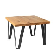 Stolik kawowy FREJA 70x70xh49 dąb lity/czarny MOONWOOD Meble