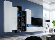 Meblościanka BLOX XII biała/czarna ASM Meble