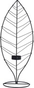 Świecznik metalowy LIŚĆ h38 cm czarny MONDEX