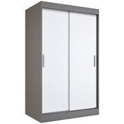 Szafa przesuwna MODUO COMFORT 120 antracyt/biała mat gładka MKPOL