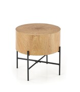 Stolik kawowy BROOKLYN S 45x45 dąb/czarny HALMAR