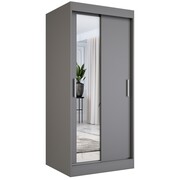 Szafa przesuwna MODUO COMFORT 90 antracyt z lustrem po lewej MKPOL