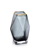 Wazon szklany SERENITE GEOMETRIC 13x20 cm szary MONDEX