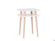 Stolik kawowy SQUARE HIGH 43x43 biały kwadratowy RAGABA