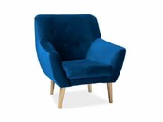 Fotel NORDIC 1 VELVET granatowy SIGNAL