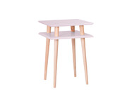 Stolik kawowy SQUARE HIGH 43x43 różowy kwadratowy RAGABA