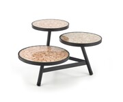 Stolik kawowy NATURELLA 3P 80x48 naturalny/czarny HALMAR
