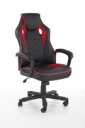 Fotel biurowy BAFFIN czarny/czerwony HALMAR