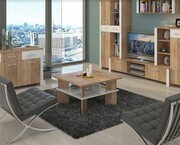 Ława VECTRA 1 85x85 dąb sonoma/biały połysk VIVALDI