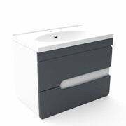 Szafka pod umywalkę LOFT 80 grafit mat/biały mat 4STOL