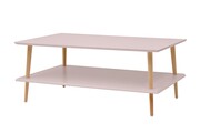 Ława KORO LOW 110x70 różowa z półką RAGABA