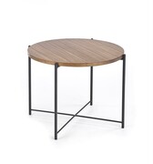 Stolik kawowy TANAKA 60x60 jasny orzech/czarna HALMAR