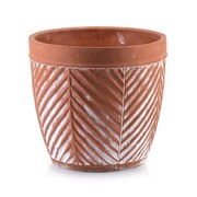 Osłonka ceramiczna ROSITA Ø 20x18.5cm naturalna/biała MONDEX