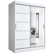 Szafa przesuwna MODUO COMFORT 2 150 biała mat z lustrem MKPOL