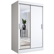 Szafa przesuwna MODUO COMFORT 120 biała mat z lustrem po lewej MKPOL