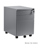 Kontenerek biurowy RP-01 srebrny UNIQUE